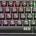 Defender Проводная игровая клавиатура Red GK-116 RU,радужная подсветка,61кнопка Defender 45117