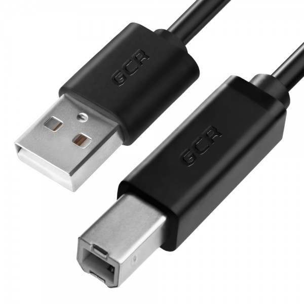 Greenconnect Кабель 1.0m USB 2.0, AM/BM, черный, 28/28 AWG, экран, армированный, морозостойкий, GCR-UPC5M-BB2S-1.0m Greenconnect USB 2.0 AM - USB 2.0 BM 1м