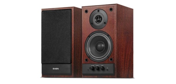 SVEN SPS-702, орех, акустическая система 2.0, мощность 2х20 Вт(RMS)