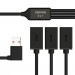 Greenconnect USB 2.0 Хаб гибкий 0.35m для 3-х устройств одновременно, двусторонний угловой AM / 3 х AF, черный, GCR-51545 Greenconnect GCR-51545