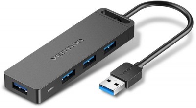 Концентратор Vention OTG USB 3.0 на 4 порта Черный - 1м. Vention CHLBF