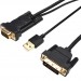 Кабель DVI-VGA 1.8 м ( DVI-D с чипом, черный, в пакете) ATcom AT9506