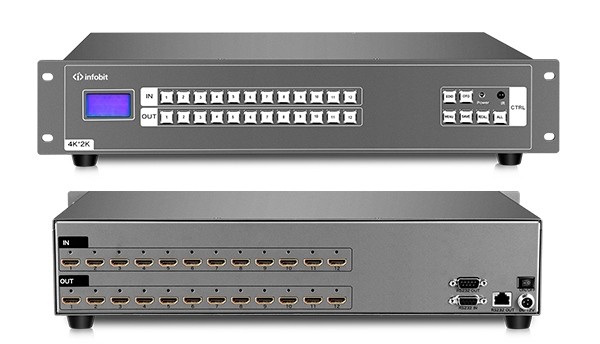 Матричный коммутатор Infobit [iMatrix H1212] 4K30 HDMI, 12х12, 3840x2160/30Гц
