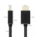 Greenconnect Кабель HDMI-DVI 0.3m черный, OD7.3mm, 28/28 AWG, позолоченные контакты, 19pin AM / 24+1M AM Dual Link, GCR-HD2DVI1-0.3m, тройной экран Greenconnect HDMI (m) - DVI-D (m) 0.5м