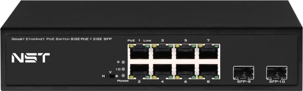 PoE коммутатор Fast Ethernet NST NS-SW-8G2G-P