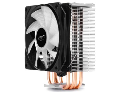 Кулер CPU DEEPCOOL GAMMAXX GT BLACK (универсальный, 150W, 18-27 dB, 500-1500 rpm, 120мм, 4pin, медь+ алюминий, подсветка
