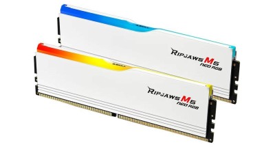 Модуль памяти G.SKILL RIPJAWS M5 NEO RGB 32GB 6000МГц DDR5 CL30 DIMM (Kit of 2x16GB) 1.35V EXPO, White