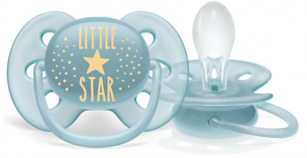 Пустышка ultra soft, Hello star, 6-18 мес, 1 шт, для мальчиков Philips Avent ultra soft SCF528/01