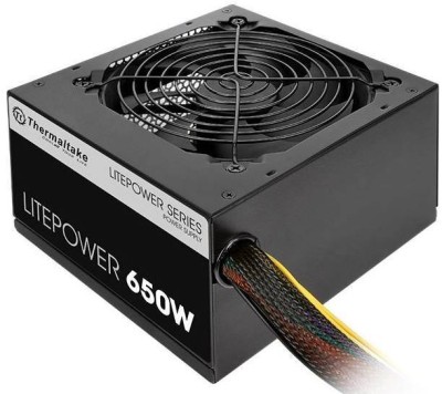 Блок питания Thermaltake Litepower 650W <650W, (20+4+4+4) pin, 2x(6+2) pin, 6xSATA, 5xMolex, FDD, 12 см, кабель питания,