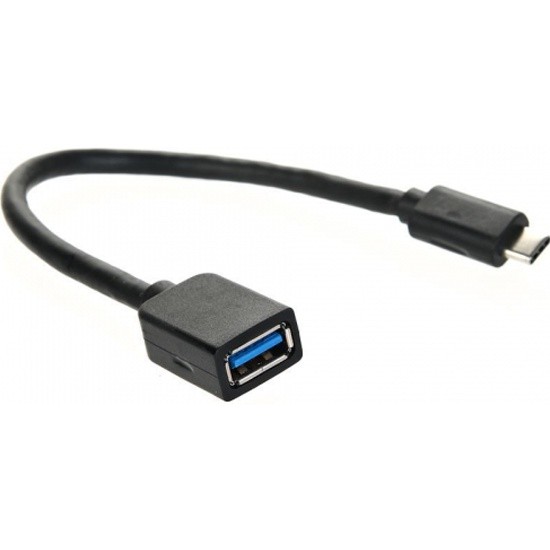 Кабель-адаптер USB 3.1 Type_Cm --> USB3.0 Af  1,5A , 5,0Gbps , 0,2m VCOM <CU409>