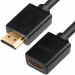 Greenconnect Удлинитель 1.0m v2.0 HDMI-HDMI черный, OD7.3mm, 28/28 AWG, позолоченные контакты, Ethernet 18.0 Гбит/с, 19M / 19F, GCR-HMFR6-BB3S-1m, тройной экран Greenconnect HDMI (f) - HDMI (m) 1м