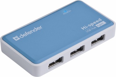 Defender Универсальный USB разветвитель Quadro Power USB2.0, 4порта, блок питания2A Defender Quadro Power USB2.0