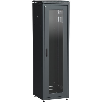 Шкаф сетевой 19" LINEA N 33U 600х600 мм стеклянная передняя дверь черный ITK Linea N 33U (LN05-33U66-G)