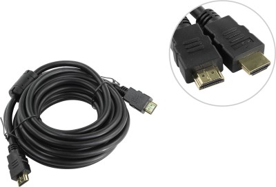 Кабель HDMI 19M/M ver 2.0, 5М, 2 фильтра  Aopen