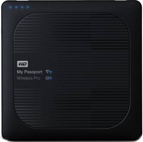 Внешний жесткий диск 1TB Western Digital WDBVPL0010BBK-RESN, My Passport Wireless Pro 2.5"(5400rpm), USB 3.0, Wi-Fi