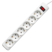 Сетевой фильтр PROGIX PG650, 6 розеток, белый, кабель 2 метра, с защитой от перегрузки, заземление, выключатель, мощность нагрузки 2200Вт, размер 320 х 50 х 40мм, сечение кабеля 3 х 0.75кв.мм. PROGIX PG650
