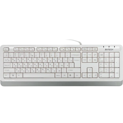 Клавиатура A4Tech FK10 белый/серый USB (FK10 WHITE) каб.:1.5м A4Tech FK10 WHITE