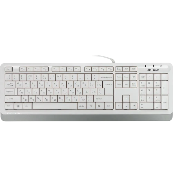Клавиатура A4Tech FK10 белый/серый USB (FK10 WHITE) каб.:1.5м A4Tech FK10 WHITE