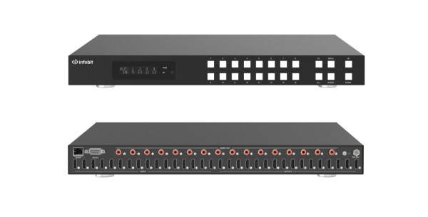 Матричный коммутатор Infobit [iMatrix H1616A] HDMI 16X16 4K60, Аудиовыход.