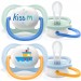 Пустышка ultra air Lime, Kiss me/Кораблик, 0-6 мес, 2 шт, для мальчиков Philips Avent ultra air SCF080/13