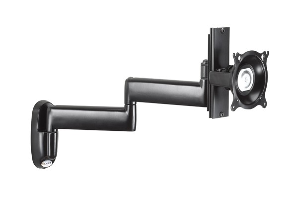 [KWD130B] Крепление настенное Chief KWD130B для монитора 10 - 30" VESA 100x100, расстояние от стены 12-47 см, наклон +/-15°, поворот 180°, регулировка высоты 12 см, черн.