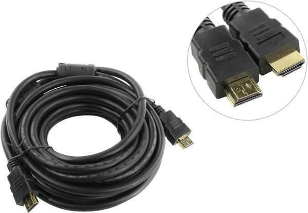 Кабель HDMI 19M/M ver 2.0, 7.5М, 2 фильтра  Aopen