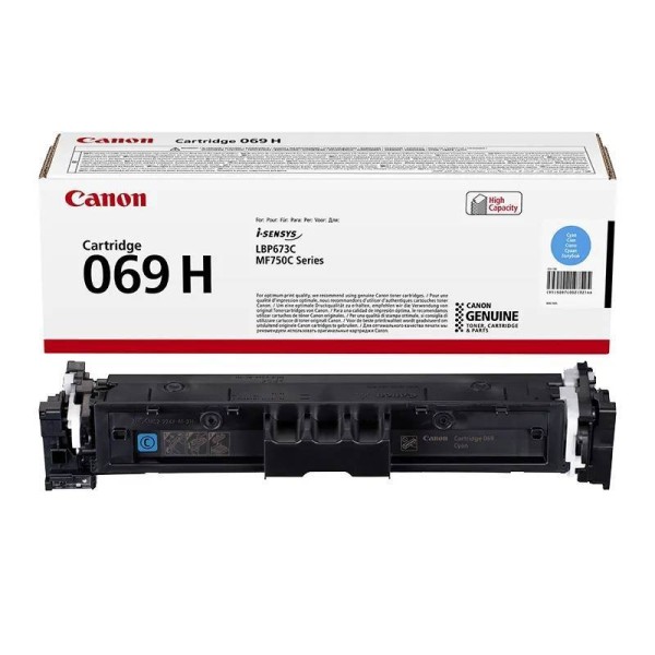 Картридж CANON 069H C голубой, увеличенной емкости  5500 стр