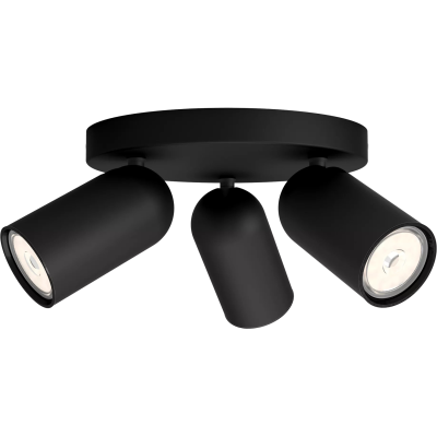 Потолочный светильник Philips PONGEE plate/spiral black 3xNW 230V