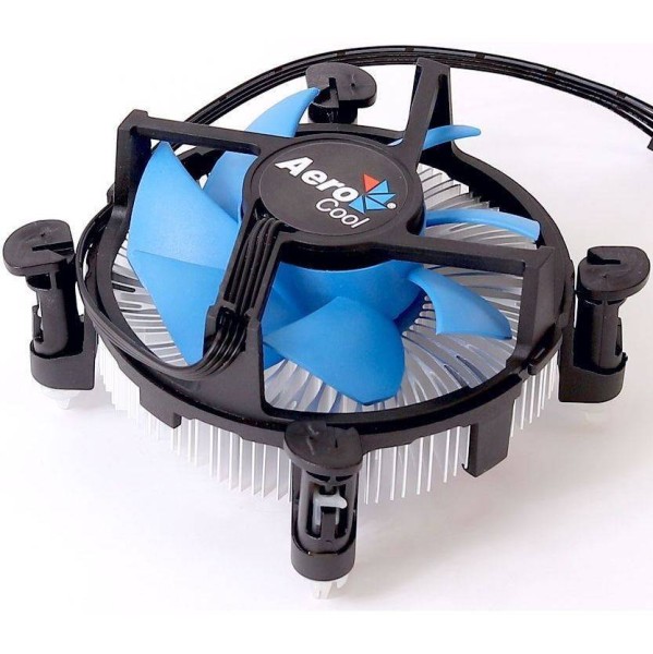 Кулер CPU Aerocool BAS B9S (LGA 1151, 80W, 28.2 dB, 1000-2300 rpm, 120мм, 4pin, алюминий) RTL 