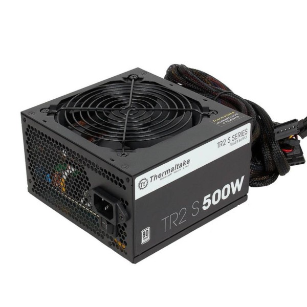Блок питания Thermaltake TR2S 500W <500W, (20+4+4+4) pin, 2x(6+2) pin, 5xSATA, 4xMolex, FDD, 12 см, кабель питания, 86%,
