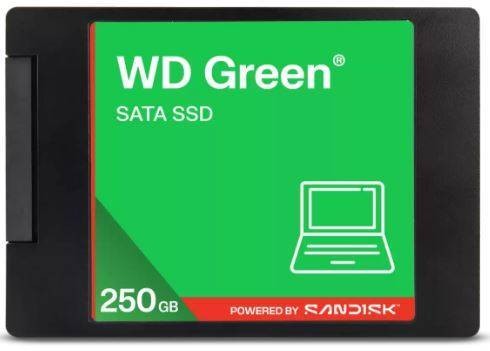 Твердотельный диск 250GB WD Green, 2.5", SATA III, [R/W - 545/510 MB/s] 3D-NAND
