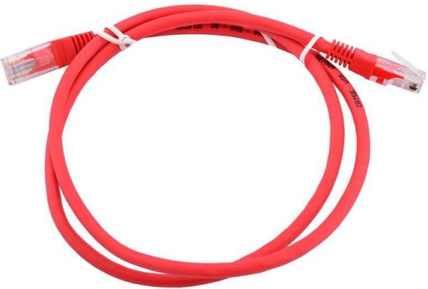 Патчкорд литой Aopen/Qust UTP кат.5е 1м красный <ANP511_1M_R>