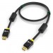 GCR Кабель PROF 2.0m DisplayPort v1.4, 8 K 60Hz, 4 K 165Hz, 20M/20M, черный, ферритовые кольца, 28/28 AWG, GCR-51916 Greenconnect HDMI (m)- HDMI (m) 2м