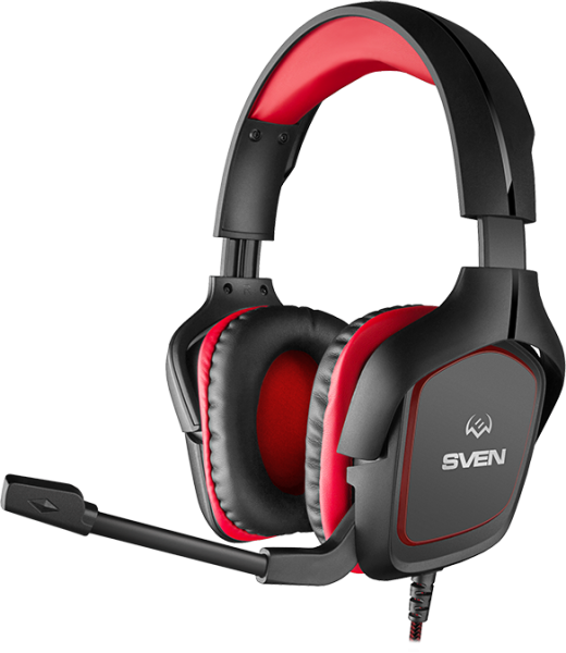 Игровые наушники с микрофоном SVEN AP-G333MV, черный-красный Sven SV-019396