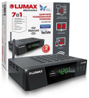 Приставка DVB-T2 LUMAX Приставка DVB-T2/C с медиаплеером LUMAX DV4207HD GX3235S