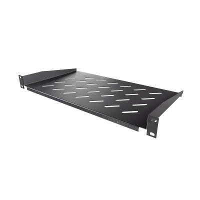Полка переднего крепления ONTEK SHC1U250-9005, глубина 250мм, крепление 19 1U, черный RAL 9005