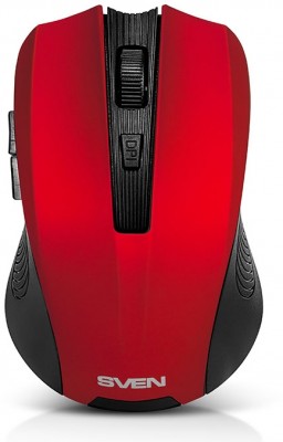 Беспроводная мышь SVEN RX-350W красная  (5+1кл. 600-1400DPI, SoftTouch, блист) Sven RX-350W