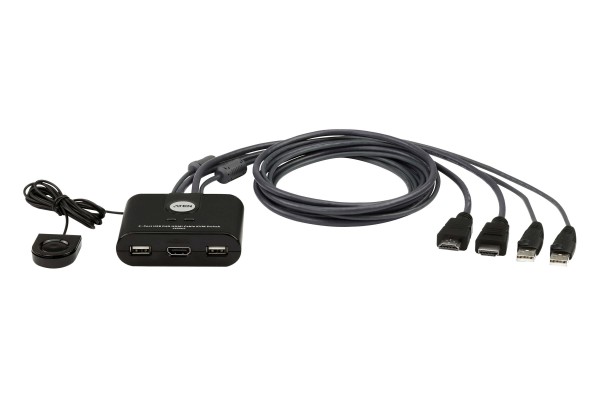 2-Port USB FHD HDMI Cable KVM Switch ATEN CS22HF