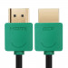Greenconnect Кабель SLIM 1.0m HDMI 2.0, зеленые коннекторы Slim, OD3.8mm, HDR 4:2:2, Ultra HD, 4K 60 fps 60Hz, 3D, AUDIO, 18.0 Гбит/с, 32/32 AWG, GCR-51580 Greenconnect HDMI (m) - HDMI (m) 1м