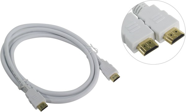 Кабель HDMI 19M/M ver 2.0, 1.8М, белый  Aopen