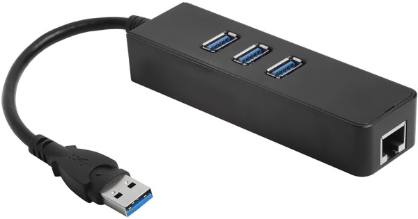 Greenconnect USB 3.0 Разветвитель на 3 порта + 10/100Mbps Ethernet Network GCR-AP04 Greenconnect GCR-AP04