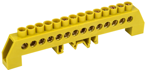 Шина PE "земля" в комб DIN-изол"Стойка" ШНИ-8х12-14-КС-Ж ИЭК ITK YNN10-812-14DP-K05