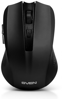 Беспроводная мышь SVEN RX-350W чёрная  (5+1кл. 600-1400DPI, SoftTouch, блист) Sven RX-350W