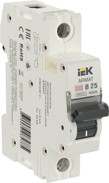 ARMAT Авт. выкл. M06N 1P B 25А IEK IEK AR-M06N-1-B025