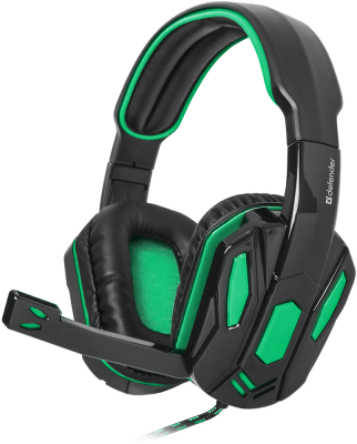 Defender Игровая гарнитура Warhead G-275 зеленый + черный, кабель 1,8 м Defender Warhead G-275