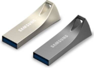 Флеш накопитель 128GB SAMSUNG BAR Plus, USB 3.1, 300 МВ/s, серебристый