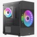 Корпус AeroCool Atomic Lite-G-BK-V2 Black Mini Tower (micro ATX/mini-ITX, без БП, Steel, ABS, RGB) (4710562758603)