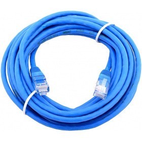 Патчкорд литой Aopen/Qust UTP кат.5е 20м синий <ANP511_20M_B>