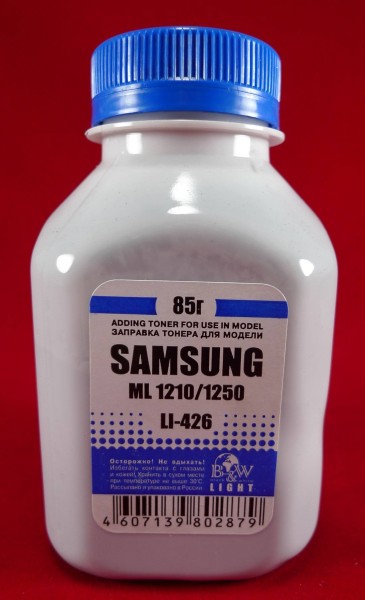Тонер SAMSUNG ML-1210/1520/1610/40/60/1710/2010/216x/SCX-4x00/3x00 (фл. 85г) B&W Light фас.Россия