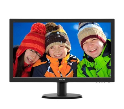 МОНИТОР 23.6" PHILIPS 243V5QHSBA/00(01) Black (MVA, 1920x1080, 8 ms, 178°/178°, 250 cd/m, 10M:1, +DVI, +HDMI)
